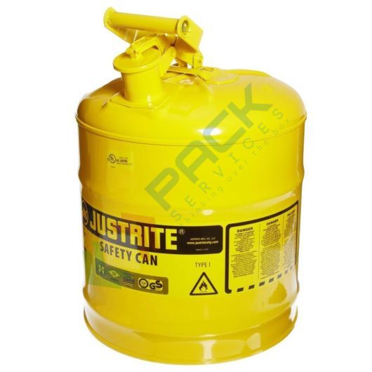 [TAN1-19GO] Tanica di sicurezza di tipo I, capacità 19 Lt, maniglia oscillante, colore giallo