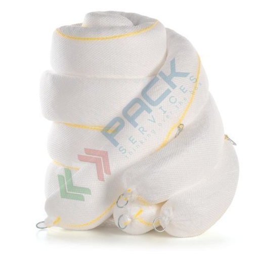 [B-OL13300] Barriere assorbenti per oli ed idrocarburi, Mis. Ø 13 x 300 cm, capacità assorbimento per barriera 30 Lt - totale 120 Lt (conf. 4 pz)