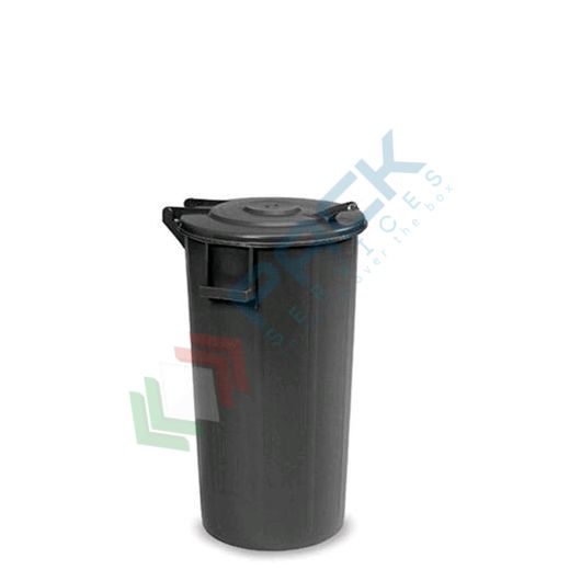 [BCC060] Bidone spazzatura per la raccolta differenziata rifiuti, capacità 60 Lt, coperchio a cerniera, colore nero