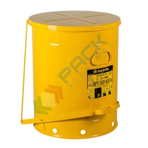 [BID-P/OL8G] Bidone di sicurezza per rifiuti oleosi, capacità 80 Lt, apertura a pedale, colore giallo