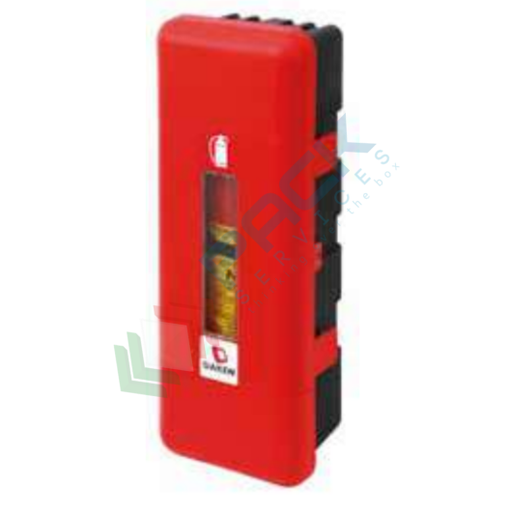 [CEST-P12] Porta estintore da 12 Kg CO² in plastica (PP), con vetrino di ispezione, Mis. 335 L x 240 P x 865 H mm, colore rosso