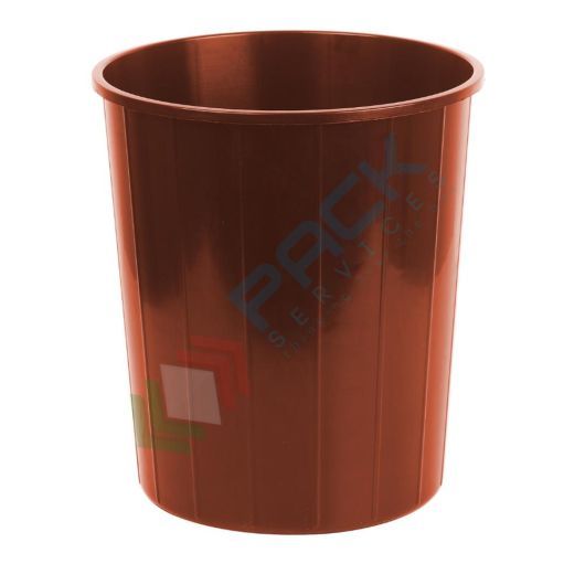 [CGC-30BRU] Cestino gettacarte per la raccolta differenziata rifiuti, capacità 16 Lt, senza coperchio, colore marrone