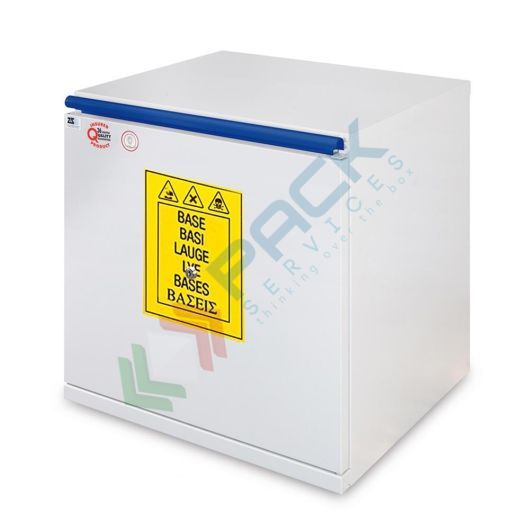 Armadio di sicurezza per lo stoccaggio combinato di prodotti chimici e basi, Mis. 595 L x 520 P x 620 H mm, apertura a cassettone