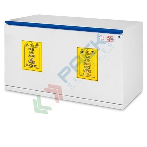 [CHI-CM097C] Armadio di sicurezza per lo stoccaggio combinato di prodotti chimici, acidi e basi, Mis. 990 L x 520 P x 720 H mm, apertura a cassettone
