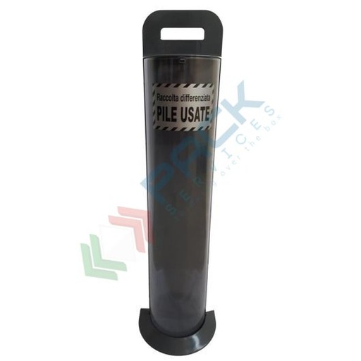 [CP10G] Contenitore per la raccolta di pile usate, in plastica, capacità 10 Lt, colore grigio