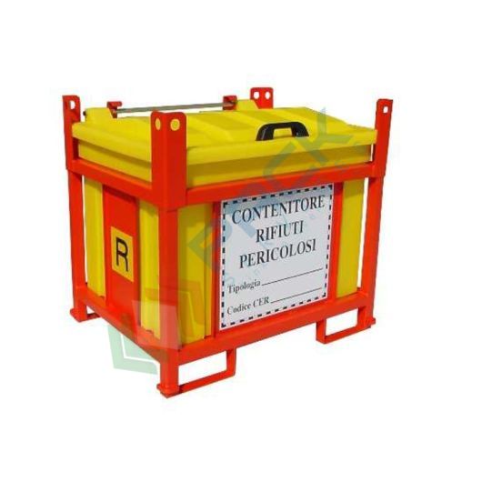 [DANG-AP250] Contenitore per la raccolta di rifiuti pericolosi, capacità 250 Lt, telaio aperto