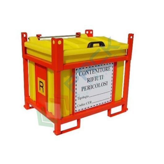 [DANG-AP550] Contenitore per la raccolta di rifiuti pericolosi, capacità 550 Lt, telaio aperto