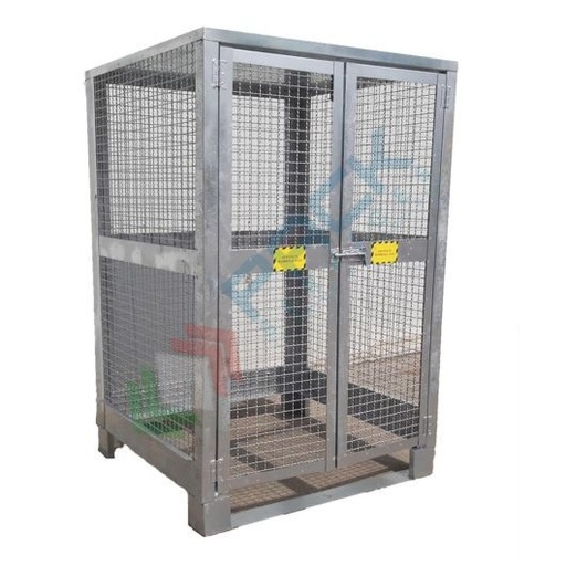 [DBG-24Z/SB] Deposito bombole gas in acciaio zincato, ideale per lo stoccaggio fino a 24 bombole, Mis. 1550 L x 1210 P x 2250 H mm, senza basamento