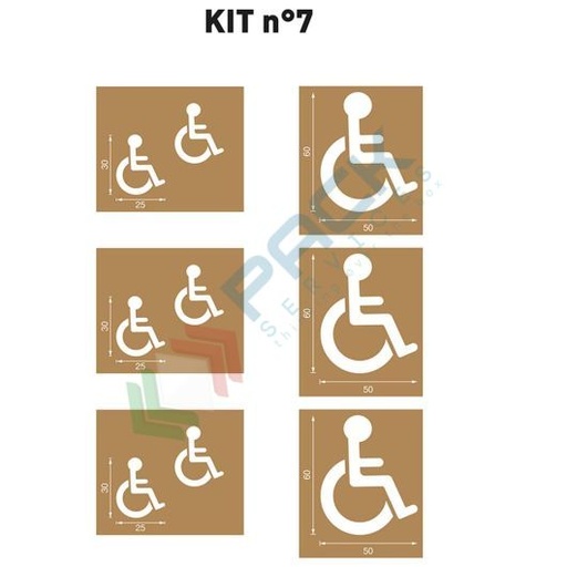 [DIM-K7] Dime per segnaletica di sicurezza orizzontale, in cartone rinforzato, Kit N. 7