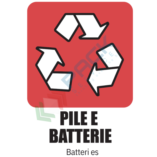 [ECO-ADV/BTT] Adesivo per la raccolta di PILE E BATTERIE