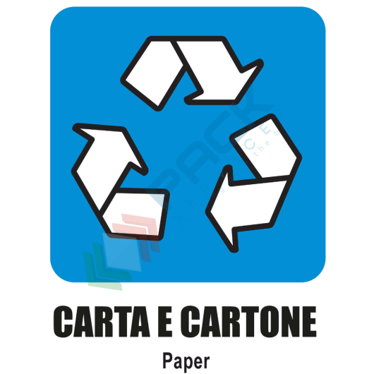 [ECO-ADV/CRT] Adesivo per bidoni raccolta differenziata CARTA