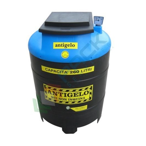 [ECOIL0260A-1] Contenitore per la raccolta di olio esausto, in plastica (PE), capacità 260 Lt, ideale per olio antigelo usato