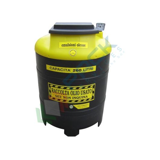 [ECOIL0260G-1] Contenitore per la raccolta di olio esausto, in plastica (PE), capacità 260 Lt, ideale per emulsioni oleose usate