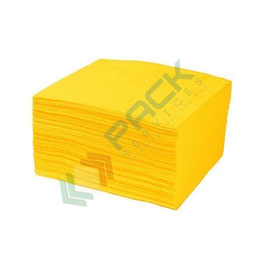[FGL-CH2833/S] Panni assorbenti per chimici, spessore singolo, Mis. 28 x 33 cm, capacità assorbimento per foglio 0,42 Lt - totale 84 Lt, conf. 200 pz