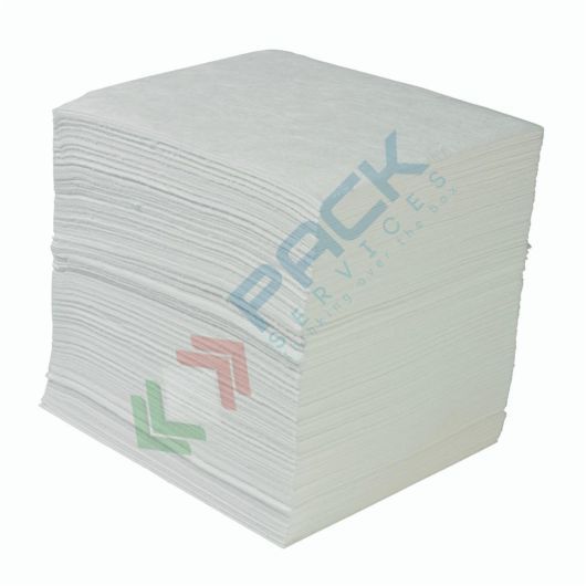 [FGL-OL02833/D] Panni assorbenti per oli ed idrocarburi, spessore doppio, Mis. 28 x 33 cm, capacità assorbimento per foglio 0,65 Lt - totale 131 Lt, conf. 200 pz