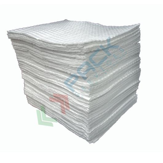 [FGL-OL05040/R] Panni assorbenti per oli ed idrocarburi, versione rinforzata, Mis. 50 x 40 cm, capacità assorbimento per foglio 1,25 Lt - totale 125 Lt, conf. 100 pz
