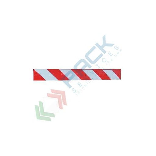 [FURY-P] Pannello catarifrangente per transenne in plastica, colore bianco/rosso