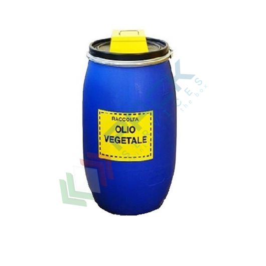 [FUS-OIL120] Fusto per olio vegetale usato con bocchetta RistOil, in plastica (HDPE), capacità 120 Lt