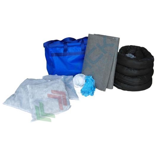 [KIT-UNP054] Kit di pronto intervento universale, portatile, capacità assorbimento 54 Lt, confezionato in borsa con manico e tracolla