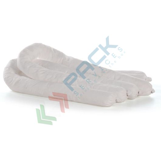 [M-OL80300] Manicotti assorbenti per oli ed idrocarburi, Mis. Ø 8 x 300 cm, capacità assorbimento per salsicciotto 6 Lt - totale 42 Lt, conf. 7 pz