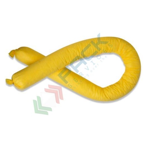 [MAN-CH8060] Manicotti assorbenti per chimici, Mis. Ø 8 cm x 0,6 mt, capacità assorbimento per salsicciotto 2,4 Lt - totale 77 Lt, conf. 32 pz