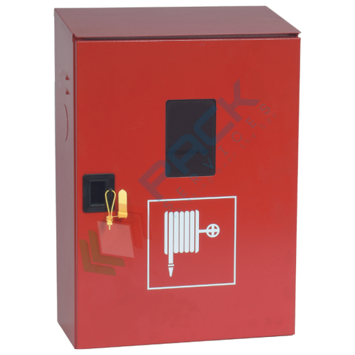 [MAN45A] Cassetta per idrante UNI45 con vetro di ispezione, Mis. 400 L x 200 P x 580 H mm, chiusura a scatto in pvc sigillabile, colore rosso RAL 3000