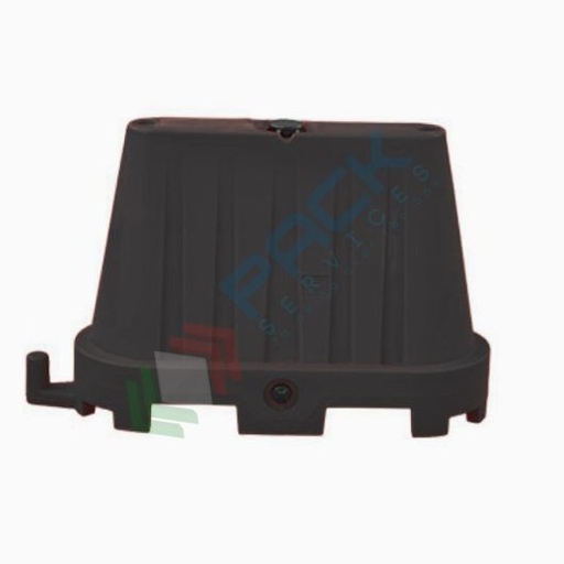 [ONEW-NER] Barriera stradale spartitraffico impilabile, in plastica (PE), con giunto basso, colore nero