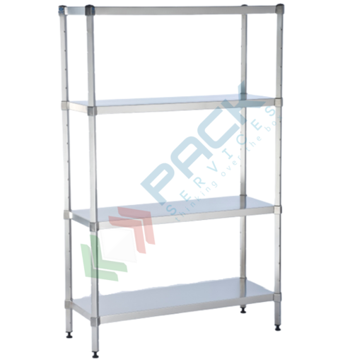 [SCF090] Scaffale per deposito di prodotti chimici altamente aggressivi, in alluminio, Mis. 1125 L x 500 P x 1830 H mm