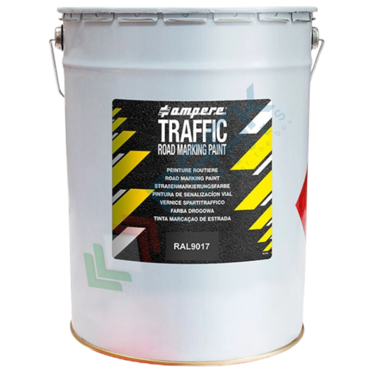 [VRN25-9017] Vernice spartitraffico ad asciugatura rapida ideale per segnaletica stradale, fusto da 25 Kg, colore nero RAL 9017