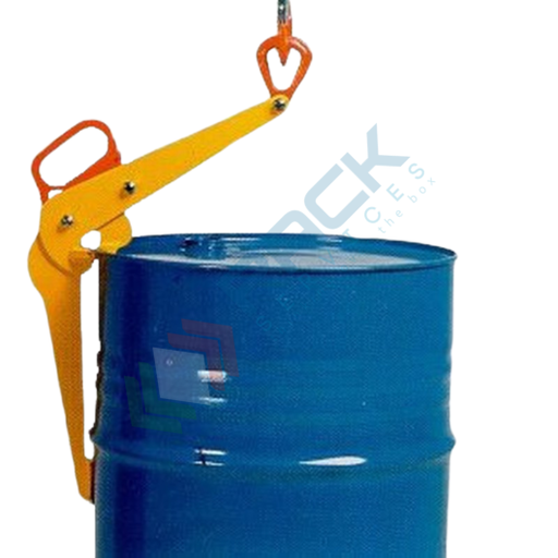 [PNZM025] Pinza monofusto manuale con sollevamento verticale, da applicare alla catena di un paranco, in acciaio verniciato, ideale per fusti in metallo