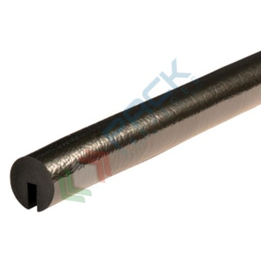 [PRF5-B/N] Profilo flessibile paracolpi multiuso, 5 metri, tipo B incastro, colore nero