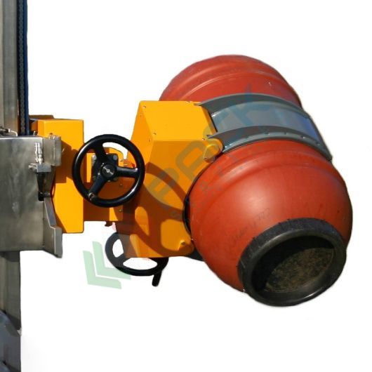 [RBLFS010] Girafusti manuale laterale a piastra Fem a diametro variabile, in acciaio verniciato, Mis. 1060 L x 850 P x 500 H mm, ideale per fusti in metallo e plastica