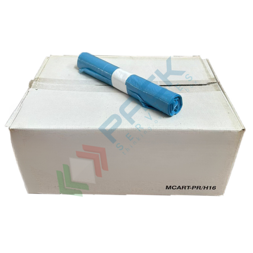 [SAC5060-AZZ(40)] Scatola da 40 rotoli da 25 sacchetti per spazzatura, Mis. 50 x 60 cm, spess. 16 my, 27 Lt, 22,5 gr. ideali per bidoni raccolta differenziata, colore azzurro