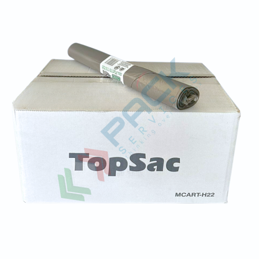 [SAC70110-GRI(30)] Scatola 30 rotoli da 10 sacchetti per spazzatura, Mis. 70 x 110 cm, spess. 30 my, 110 Lt, 42 gr. ideali per bidoni raccolta differenziata, colore grigio