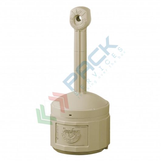 [SMC-15B] Contenitore per mozziconi di sigaretta, autoestinguente, capacità 15 Lt, colore beige