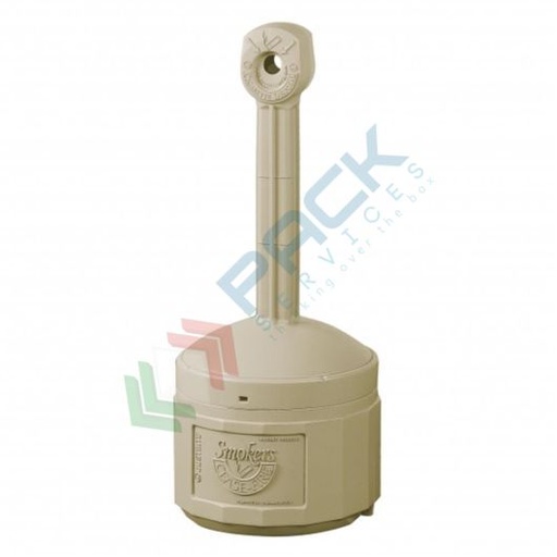 [SMC-15B] Contenitore per mozziconi di sigaretta, autoestinguente, capacità 15 Lt, colore beige