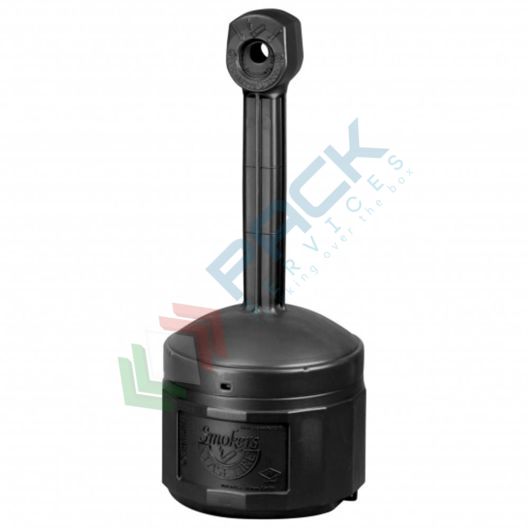 [SMC-15N] Contenitore per mozziconi di sigaretta, autoestinguente, capacità 15 Lt, colore nero