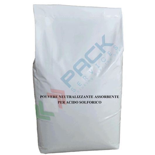 [SOLF-500200] Polvere assorbente neutralizzante per acido solforico, sacco da 20 Kg, rapporto Kg/Lt 0,54