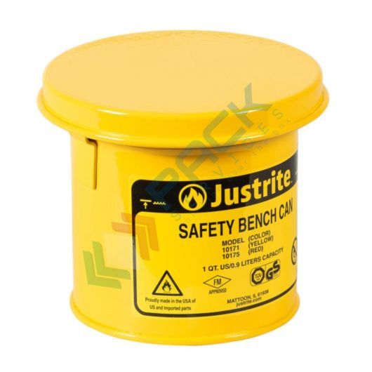 [TAN-B1G] Tanica di sicurezza da banco, capacità 1 Lt, per la pulizia di pezzi di piccole dimensioni, colore giallo