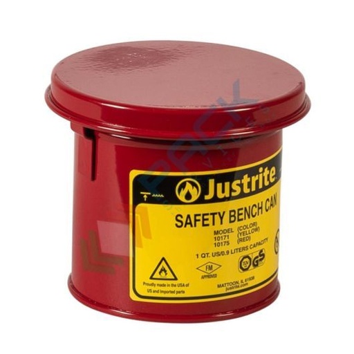 [TAN-B1R] Tanica di sicurezza da banco, capacità 1 Lt, per la pulizia di pezzi di piccole dimensioni, colore rosso