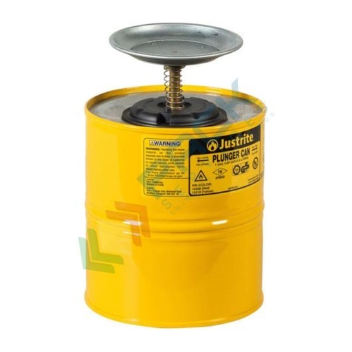 [TAN-S4G] Tanica di sicurezza con stantuffo, capacità 4 Lt, per erogazione sicura di liquidi infiammabili, colore giallo