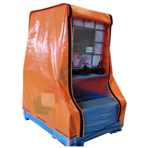 [TEL-CIS2] Telone di copertura per vasca di contenimento per cisterne con due cerniere in velcro per facilitare l'apertura e chiusura