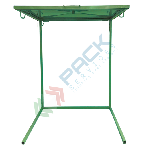 [TPBAG-010B] Struttura porta big bag con tettoia in acciaio al carbonio, capacità 1000 Lt, serie standard, colore verde