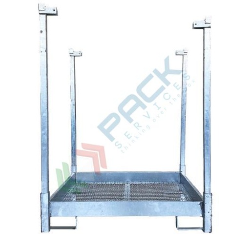 [TPBAG-020Z] Struttura porta big bag smontabile in acciaio al carbonio zincato, capacità 1000 Lt