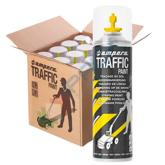 [TRAFP-1023] Vernice traccialinee spray Traffic Paint®, contenuto 650 ml, conf. da 12 bombolette, colore giallo RAL 1023