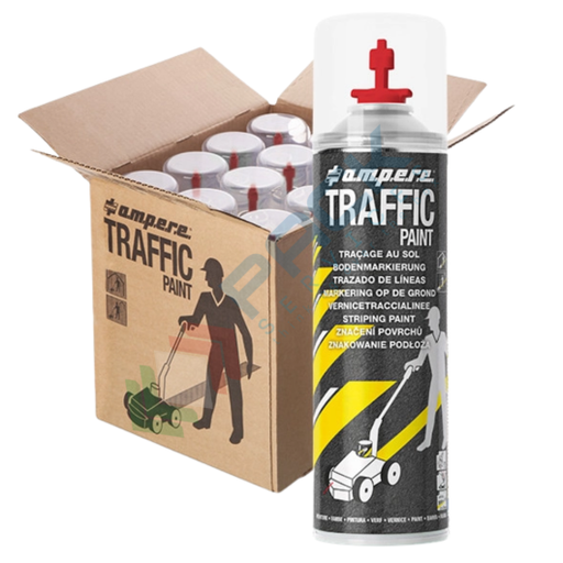 [TRAFP-3020] Vernice traccialinee spray Traffic Paint®, contenuto 650 ml, conf. da 12 bombolette, colore rosso RAL 3020