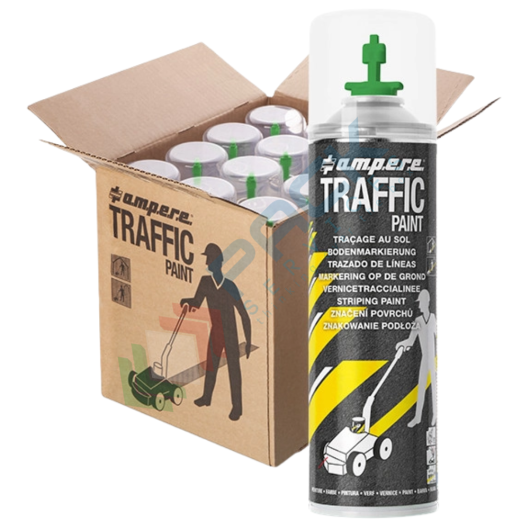 [TRAFP-6024] Vernice traccialinee spray Traffic Paint®, contenuto 650 ml, conf. da 12 bombolette, colore verde RAL 6024