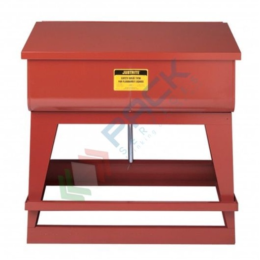 [VAS-LR] Vasca di sicurezza per il lavaggio da terra di grandi componenti, capacità 83 Lt, colore rosso