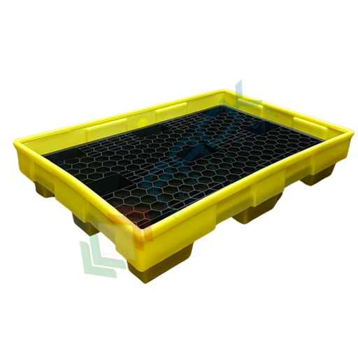 [VCLT070] Vasca di contenimento liquidi in plastica (PE), capacità 70 Lt, per taniche e piccoli contenitori