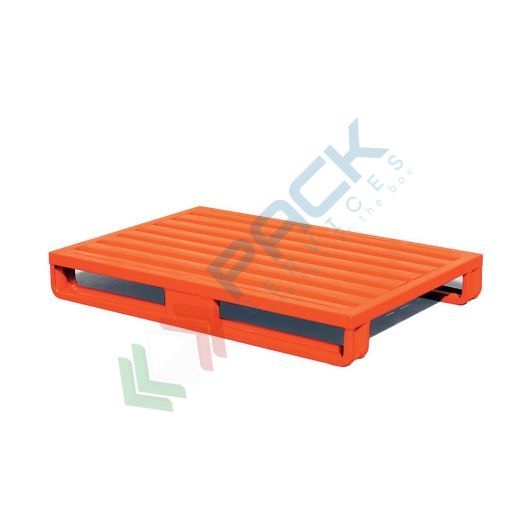 Pallet in metallo con 2 slitte, Mis. 1200 L x 1000 P x 120 H mm, portata 1500 Kg